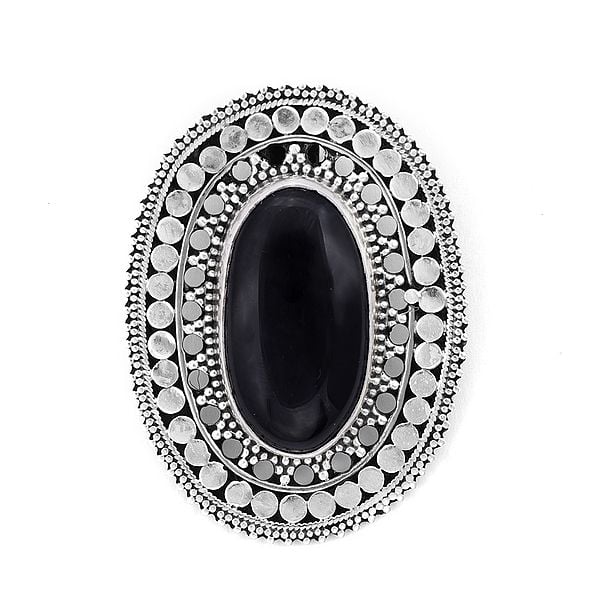 exotic india Stylish Sterling Silver Pendant with Gemstone