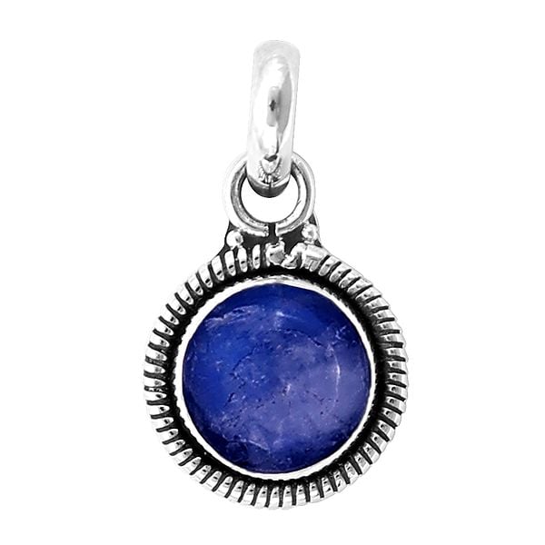 exotic india Stylish Sterling Silver Pendant with Gemstone