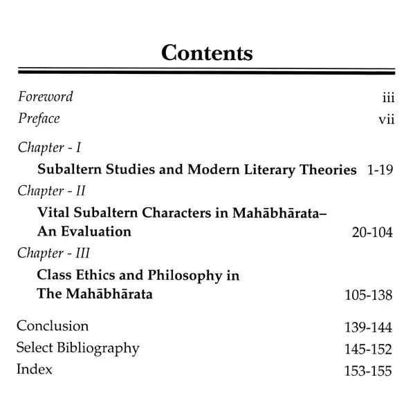 Exotic India Subaltern Characters In The Mahabharata: A Study 