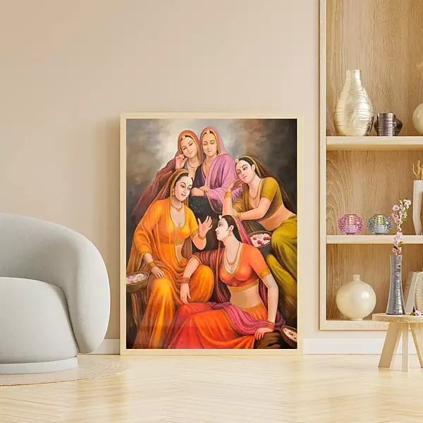 Exotic India Suno Sakhi (Listen Dear Friend) Oil On Canvas