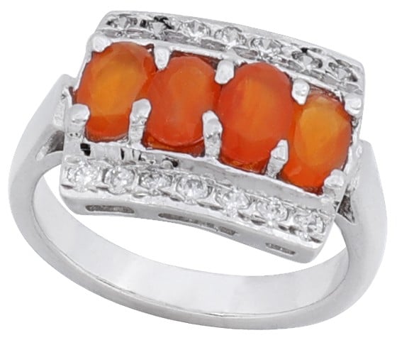 exotic india Super Fine Gemstone Ring Made in Sterling Silver 