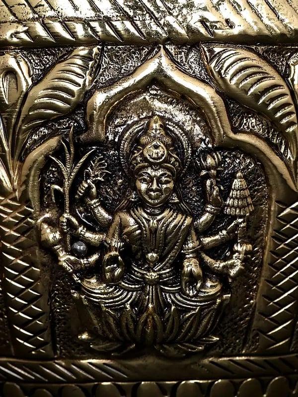 Exotic India Superfine Ashtalakshmi Kalash In Brass | Multiple Sizes 