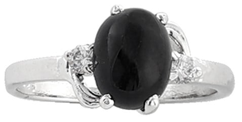 Exotic India Superfine Black Onyx Ring Made In Sterling Silver 