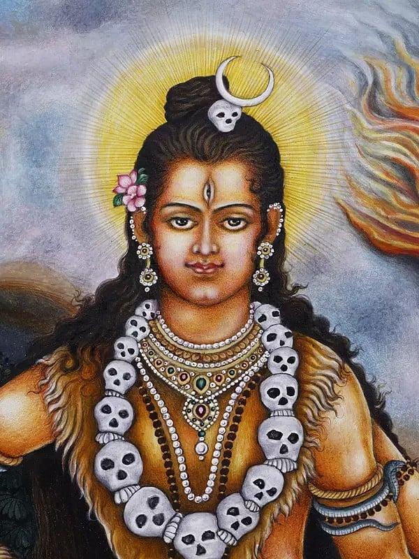 Exotic India Superfine Goddess Parvati Watercolor Painting On Paper 