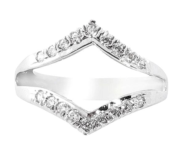 exotic india Superfine Sterling Silver Ring with Cubic Zirconia Stone 