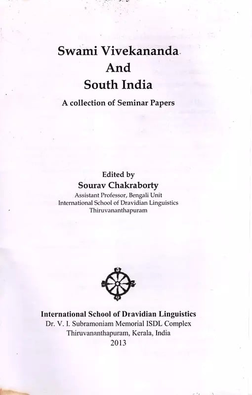 Exotic India Swami Vivekananda: A Collection Of Seminar Papers (An Old And Rare Book) 