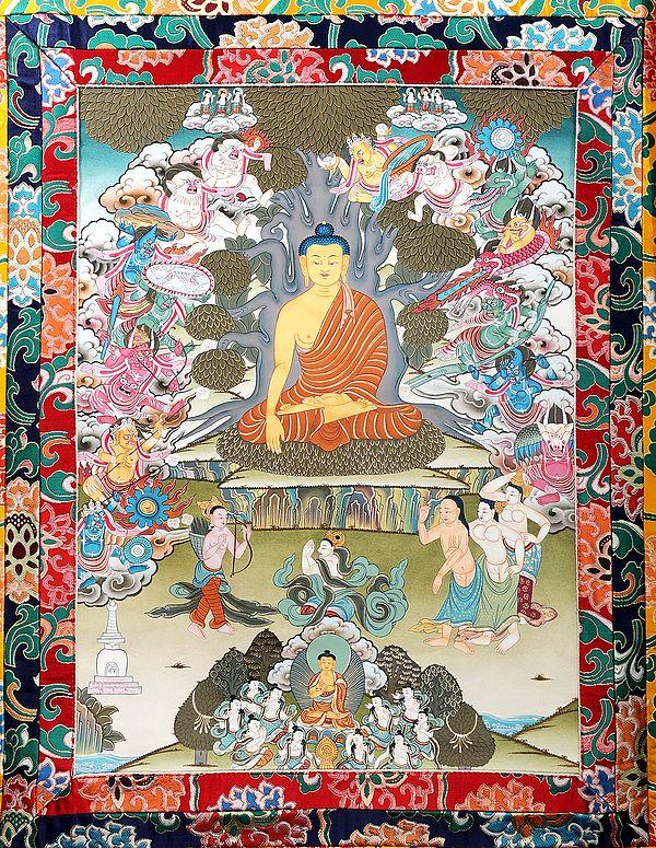 exotic india Temptation of Buddha by Mara (Tibetan Buddhist) 