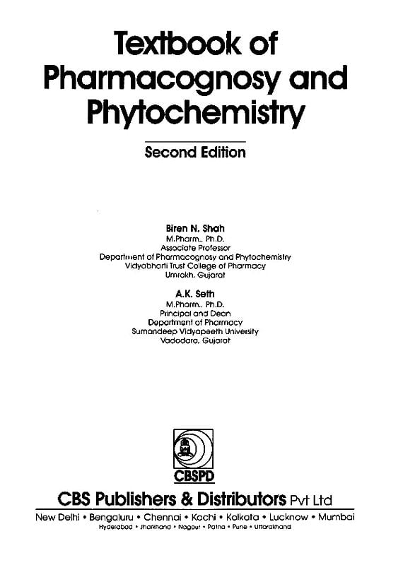 Exotic India Textbook Of Pharmacognosy And Phytochemistry 