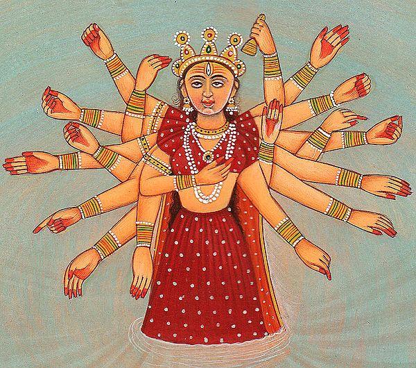 Exotic India The Creation Of Devi Watercolor Painting 