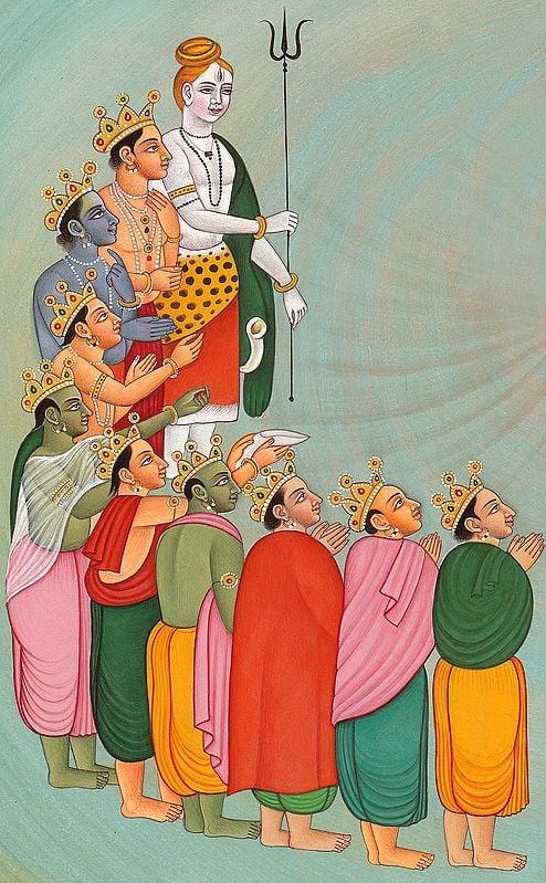 Exotic India The Creation Of Devi Watercolor Painting 