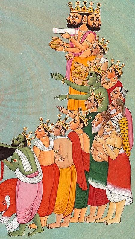 Exotic India The Creation Of Devi Watercolor Painting 