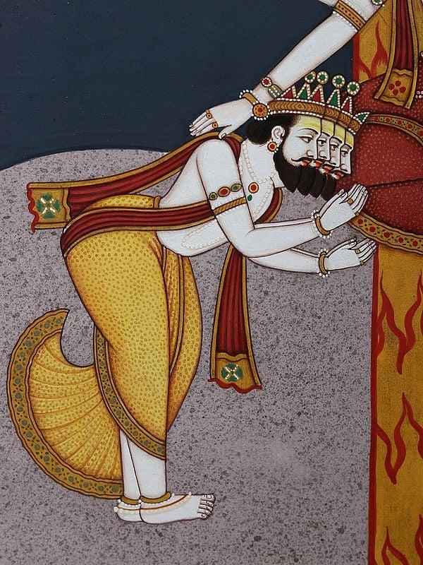 Exotic India The Curse Of Shiva | Watercolor Painting 