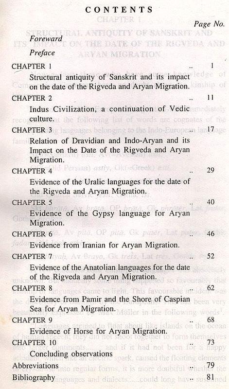 Exotic India The Date Of The Rigveda And The Aryan Migration: Fresh Linguistic Evidence (An Old And Rare Book) 