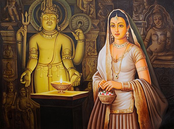exotic india The Gorgeous Shivabhakta Lights The Lamp Of Worship