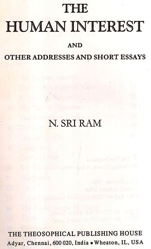 Exotic India The Human Interest And Other Addresses And Short Essays 