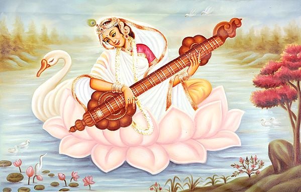 exotic india The Iconographic Perfection Of Devi Saraswati 