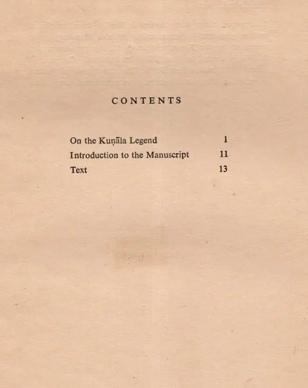 Exotic India The Kunala Legend And An Unpublished Asokavadanamala Manuscript (An Old And Rare Book) 