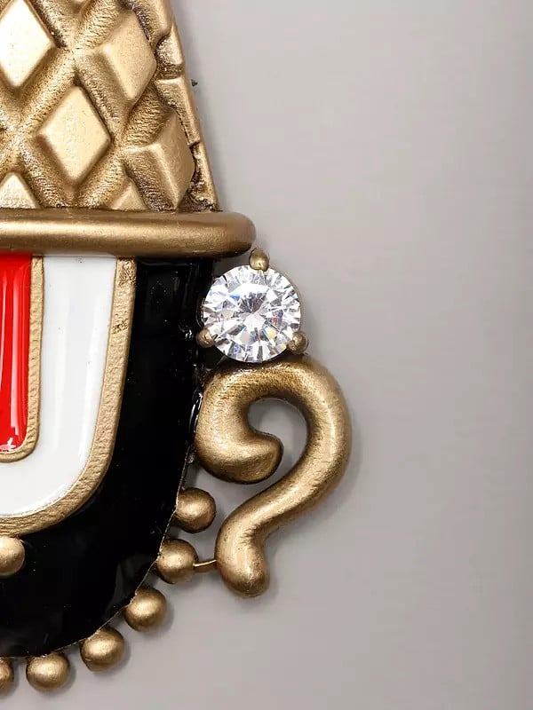 Exotic India The Lord Balaji Statement Brooch With Stone 