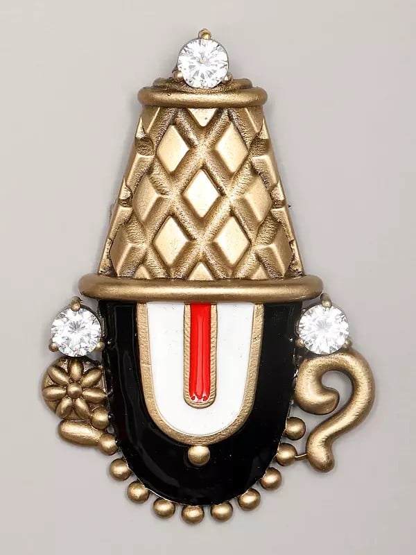 exotic india The Lord Balaji Statement Brooch with Stone 