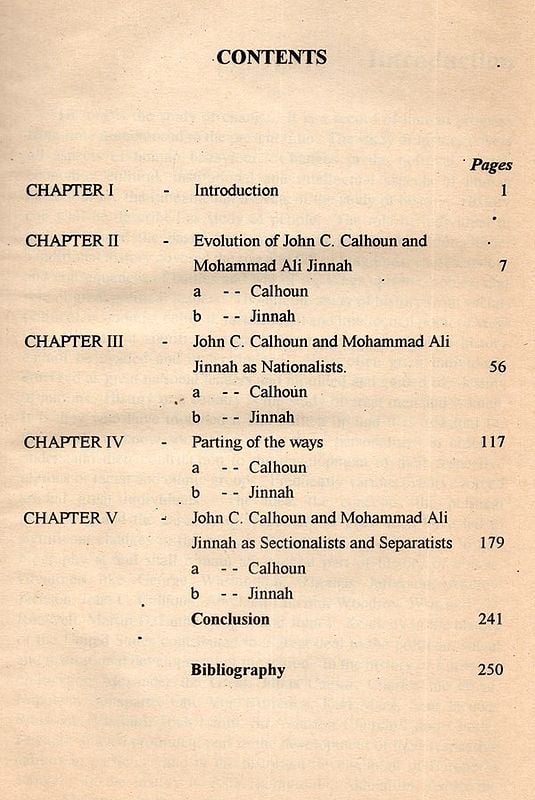 Exotic India The Political Behaviour Of John C. Calhoun And Mohammad Ali Jinnah- A Comparative Study (An Old And Rare Book) 