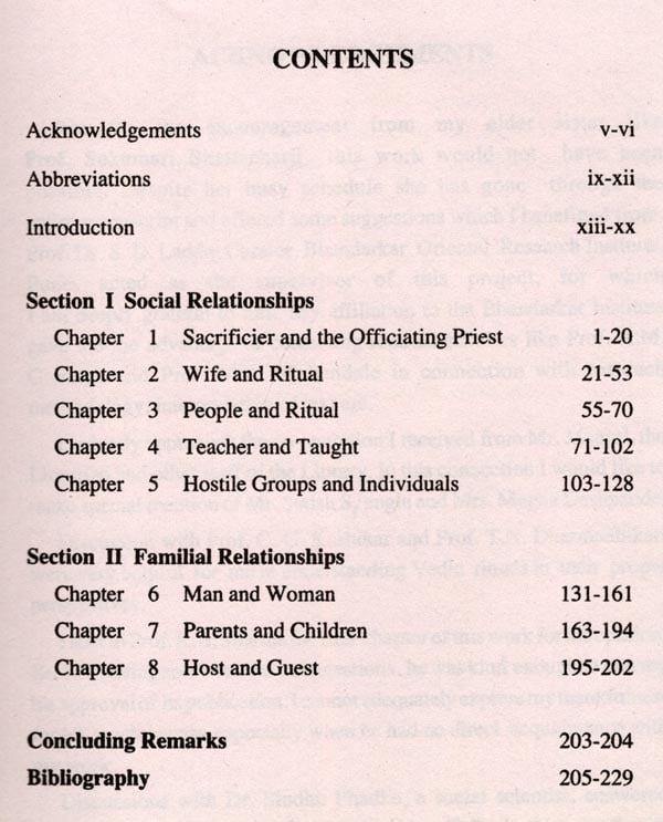 Exotic India The Social And Familial Relationships From The Rigveda To The Vedangas (An Old And Rare Book) 