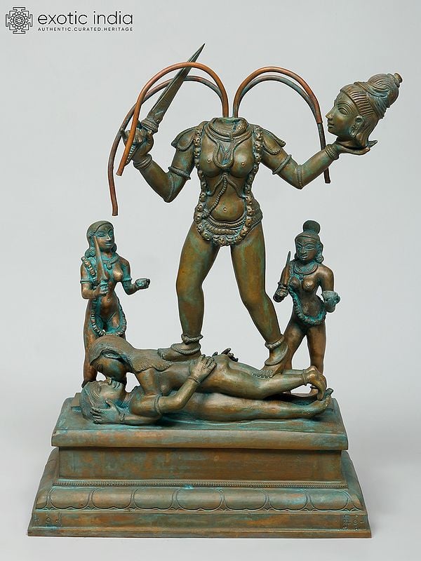 Exotic India The Ten Mahavidyas Set - A Group Of Ten Hindu Tantrik Goddesses | Madhuchista Vidhana (Lost-Wax) | Panchaloha Bronze From Swamimalai 