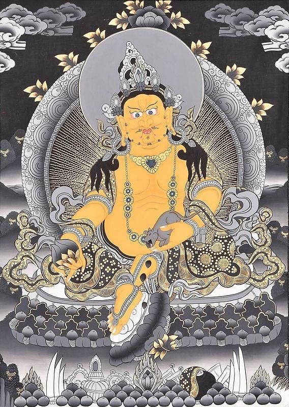 exotic india The Tibetan Buddhist God of Wealth - Kubera 
