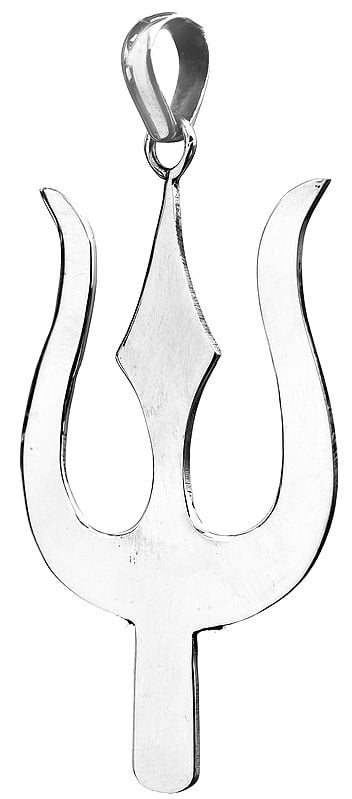 exotic india The Trident Design Pendant | Sterling Silver Jewellery 