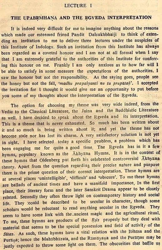 Exotic India The Upabrmhana And The Rgveda Interpretation (An Old And Rare Book) 