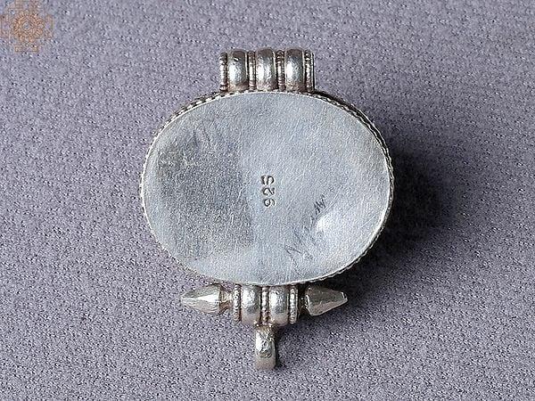 Exotic India Three Layered Tibetan Coral Ghau Pendant From Nepal