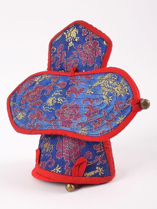 Exotic India Tibetan Bell And Dorje Cover Set With Woven Dragons 