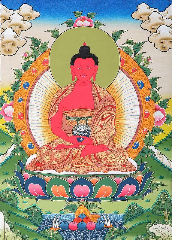 exotic india Tibetan Buddhist Amitabha Buddha - The Lord of Sukhavati 