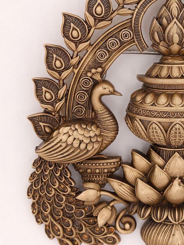 Exotic India Tibetan Buddhist Stupa Brooch With Peacock 