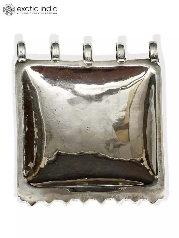 Exotic India Tibetan Filigree Pendant With Turquoise And Coral 