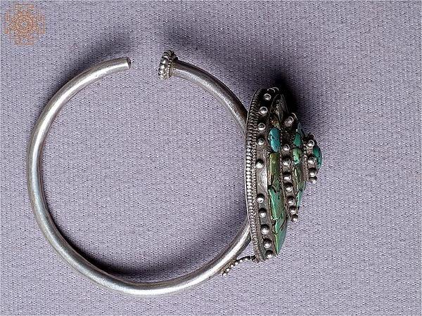 Exotic India Tibetan Stud Earring | Sterling Silver Jewelry