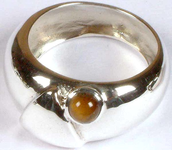 exotic india Tiger Eye Ring | Sterling Silver and Semi-Precious Stones Finger Rings 