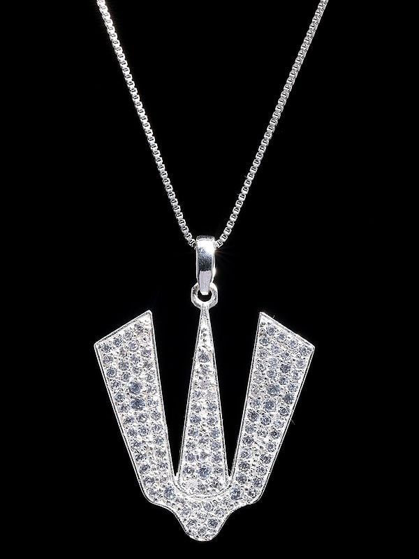 Exotic India Tirupati Balaji Tilak Pendant With Cubic Zirconia 