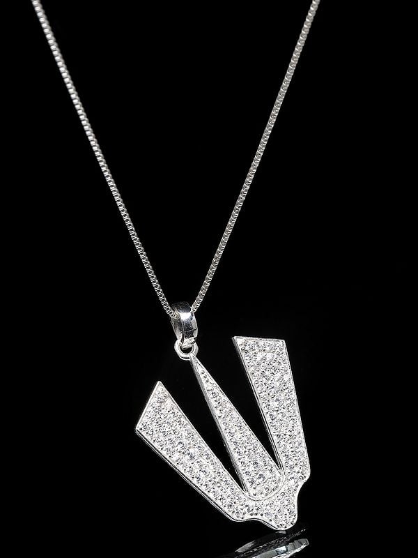 Exotic India Tirupati Balaji Tilak Pendant With Cubic Zirconia 