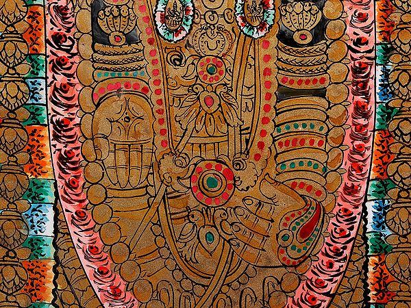 Exotic India Tirupati Balaji (Venkateshvara) | Glass Painting With Frame 