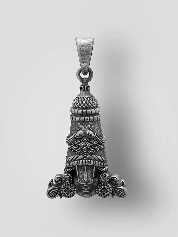 exotic india Tirupati Balaji (Venkateshwara) Antique Finish Pendant 