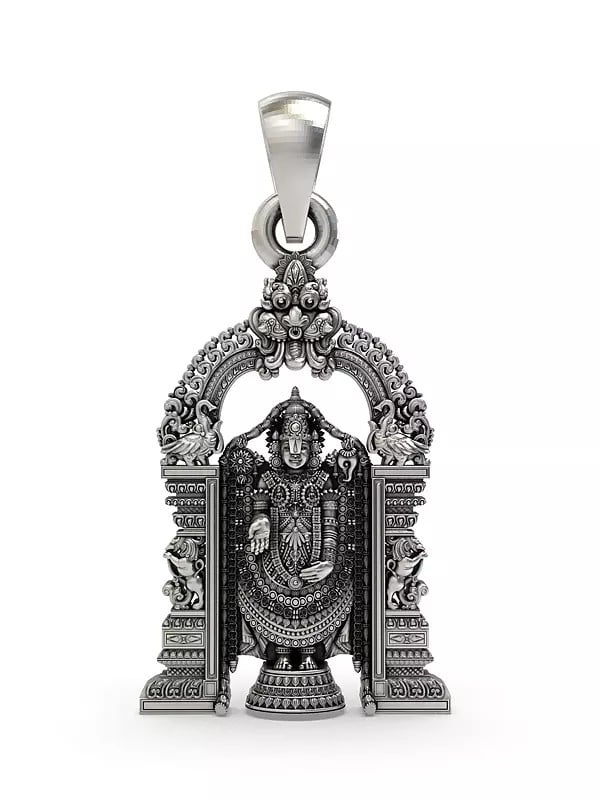 exotic india Tirupati Balaji With Kirtimukha Arch Pendant 