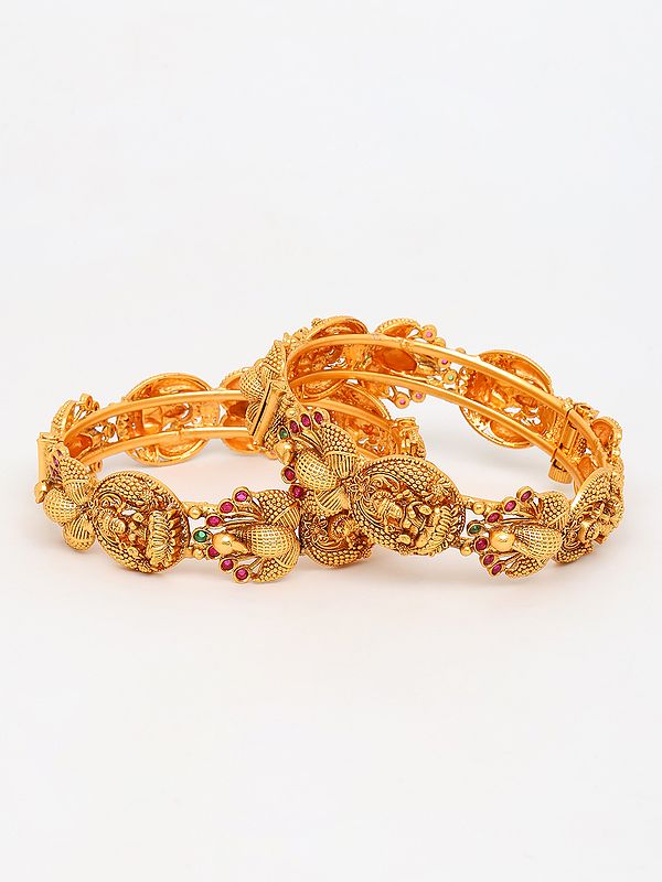 Exotic India Traditional Goddess Lakshmi Screw Openable Bangles 