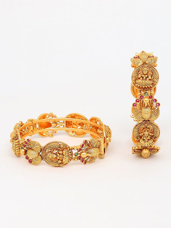 Exotic India Traditional Goddess Lakshmi Screw Openable Bangles 