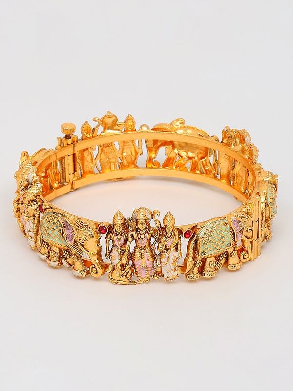 Exotic India Traditional Ram Darbar Screw Openable Bangles 