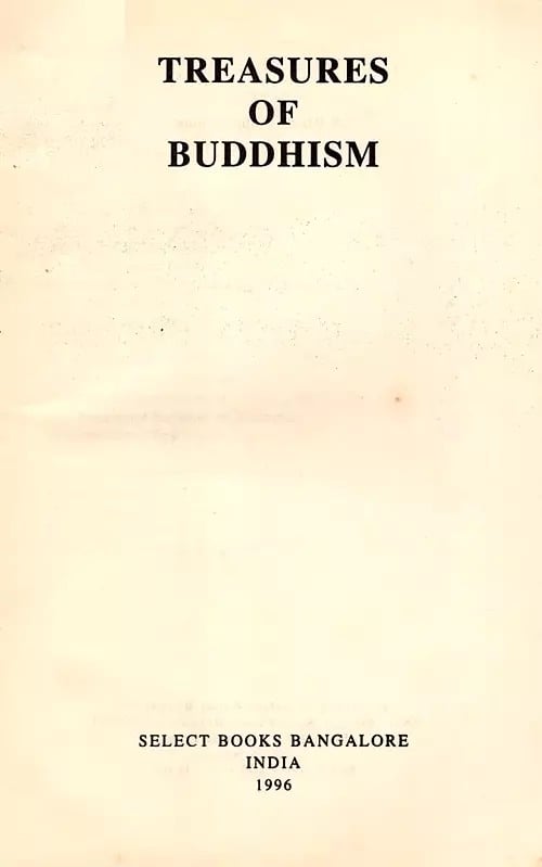 Exotic India Treasures Of Buddhism (An Old And Rare Book) 