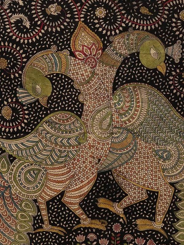 Exotic India Two Peacock - Mata Ni Pachedi | Madarpat Cotton