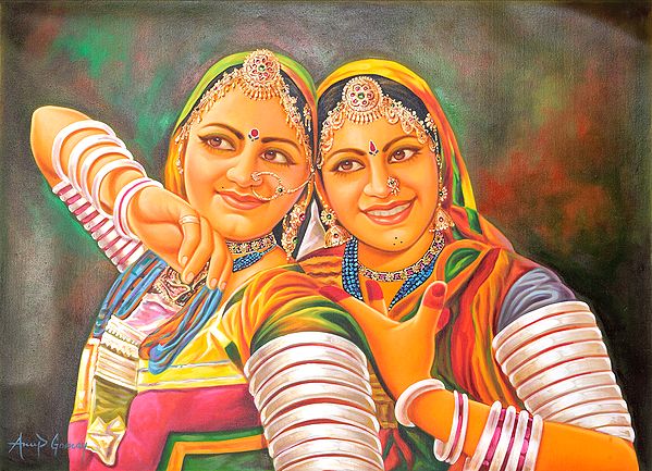 exotic india Two Young Bedia Women – A Tribe Earning Its Bread by Dancing 