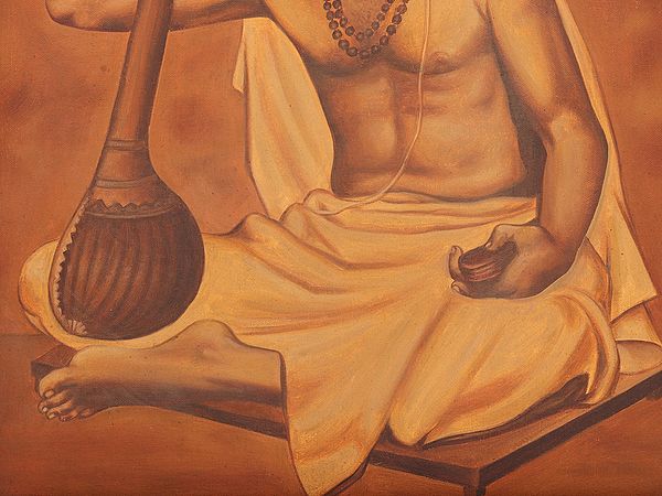 Exotic India Tyagaraja - Carnatic Music Composer | Framed Oil Painting 