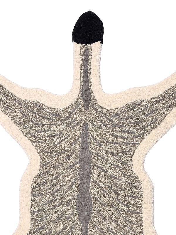 Exotic India Ultimate-Gray Tufted Baby Elephant Yogic Asana Mat From Mirzapur 