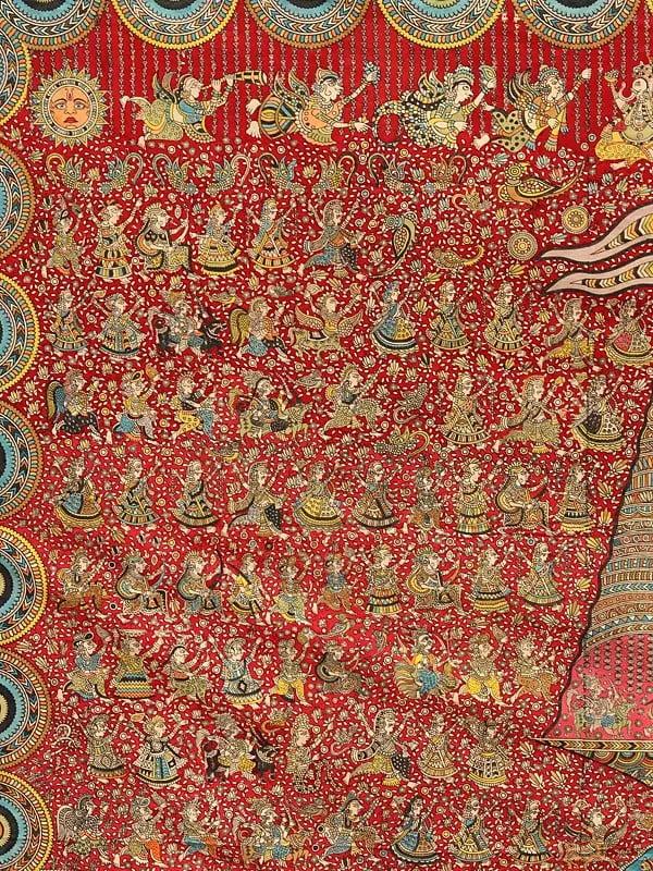 Exotic India Vahanvati Mata Traditional Mata Ni Pachedi | Madarpat Cotton